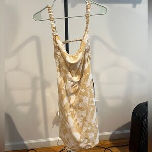 NWT Open Back Pattern Mini Dress